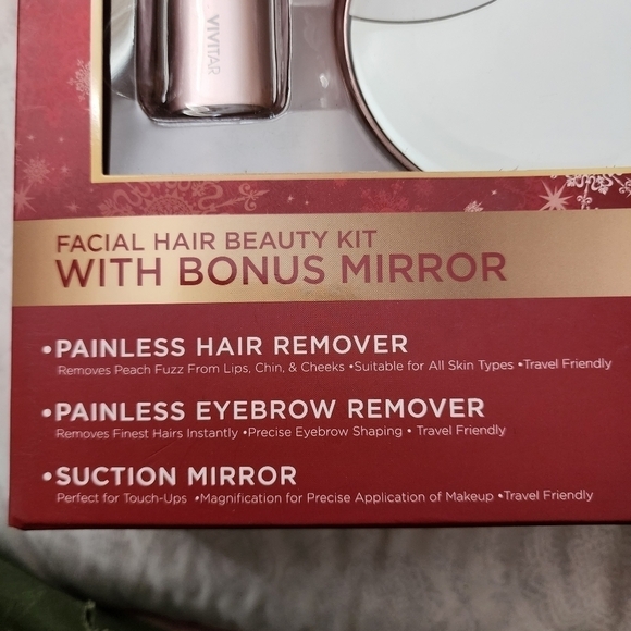 NIB VIVITAR Face Essentials Gift Set Painless Hair Eyebrow Remover Mirror New - Picture 7 of 10